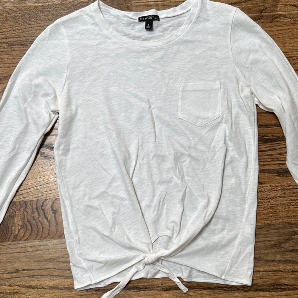 Mercantile J. Crew Long Sleeve Top with Knot size S